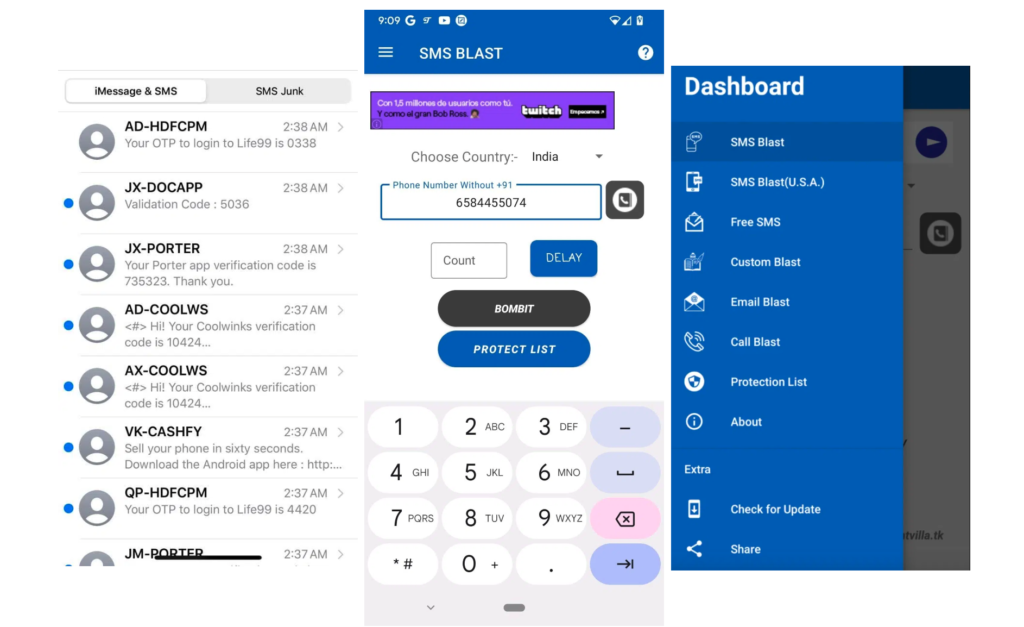 bombtup user interface